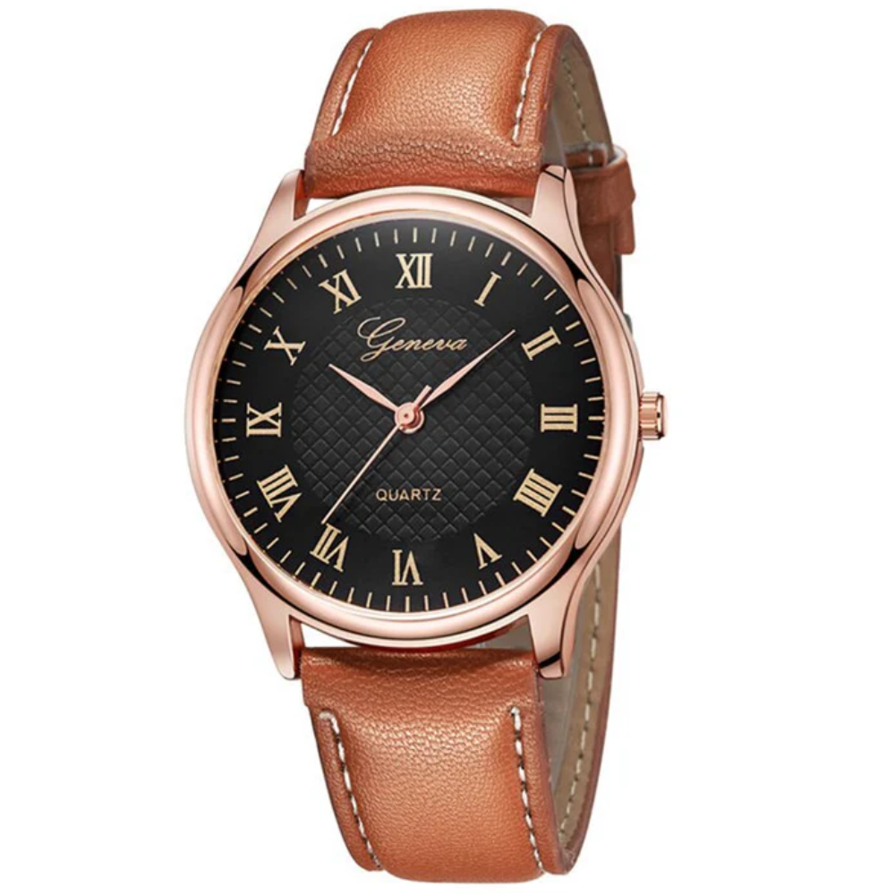 Montre avec Cadran rond Vintage Pour Homme