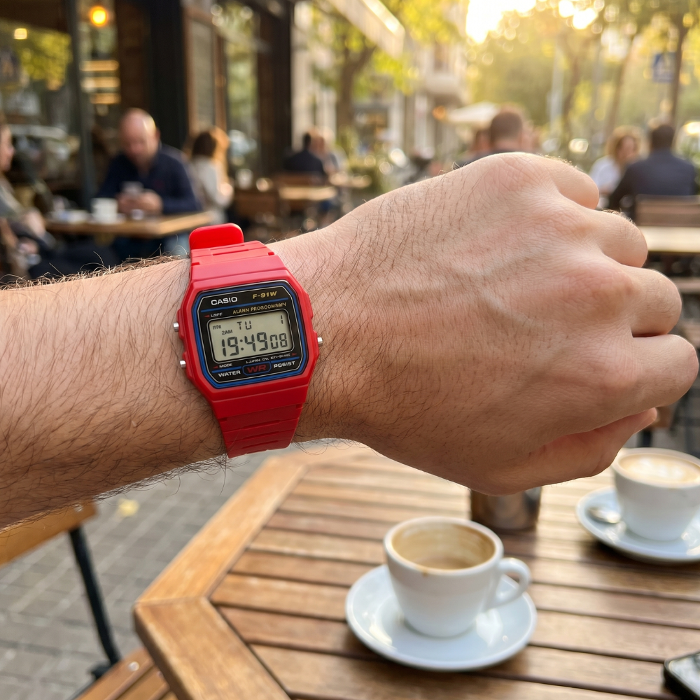 Montre Led Rouge Vintage Pour Homme