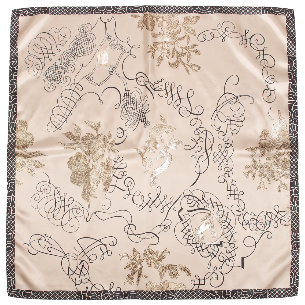 Foulard en Soie et Satin Vintage