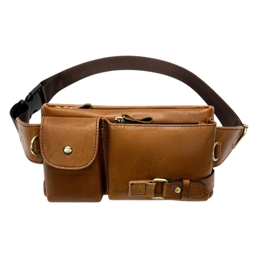 Banane Cuir Multi-Compartiments Vintage