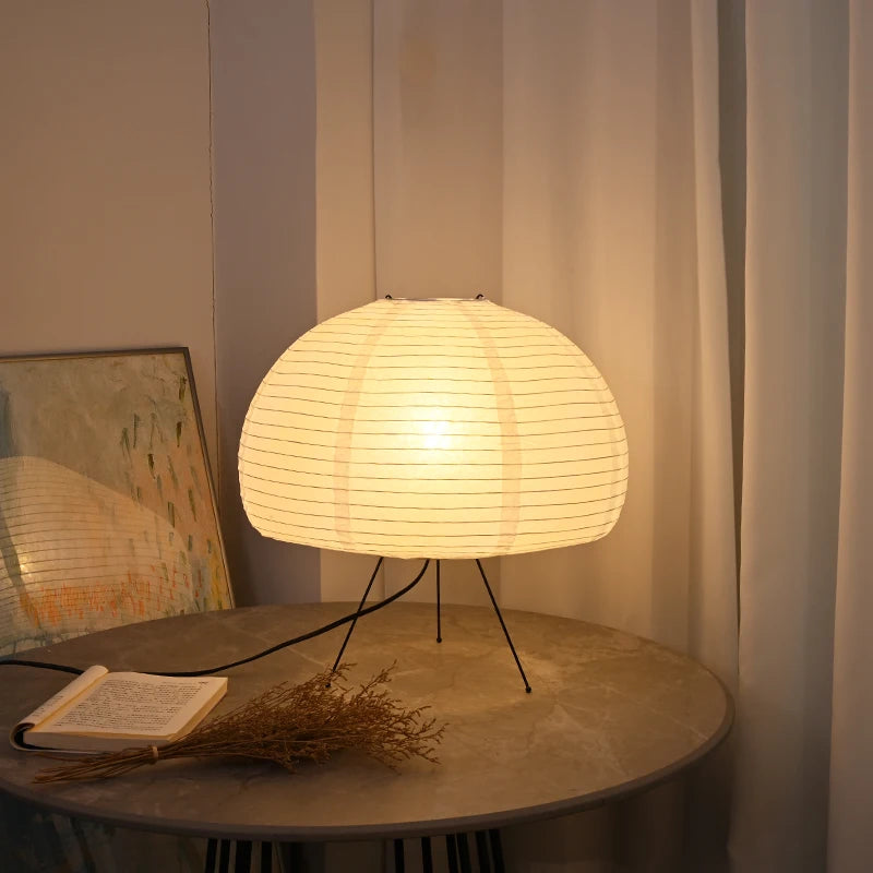 Lampadaire Japonais en Papier de Riz
