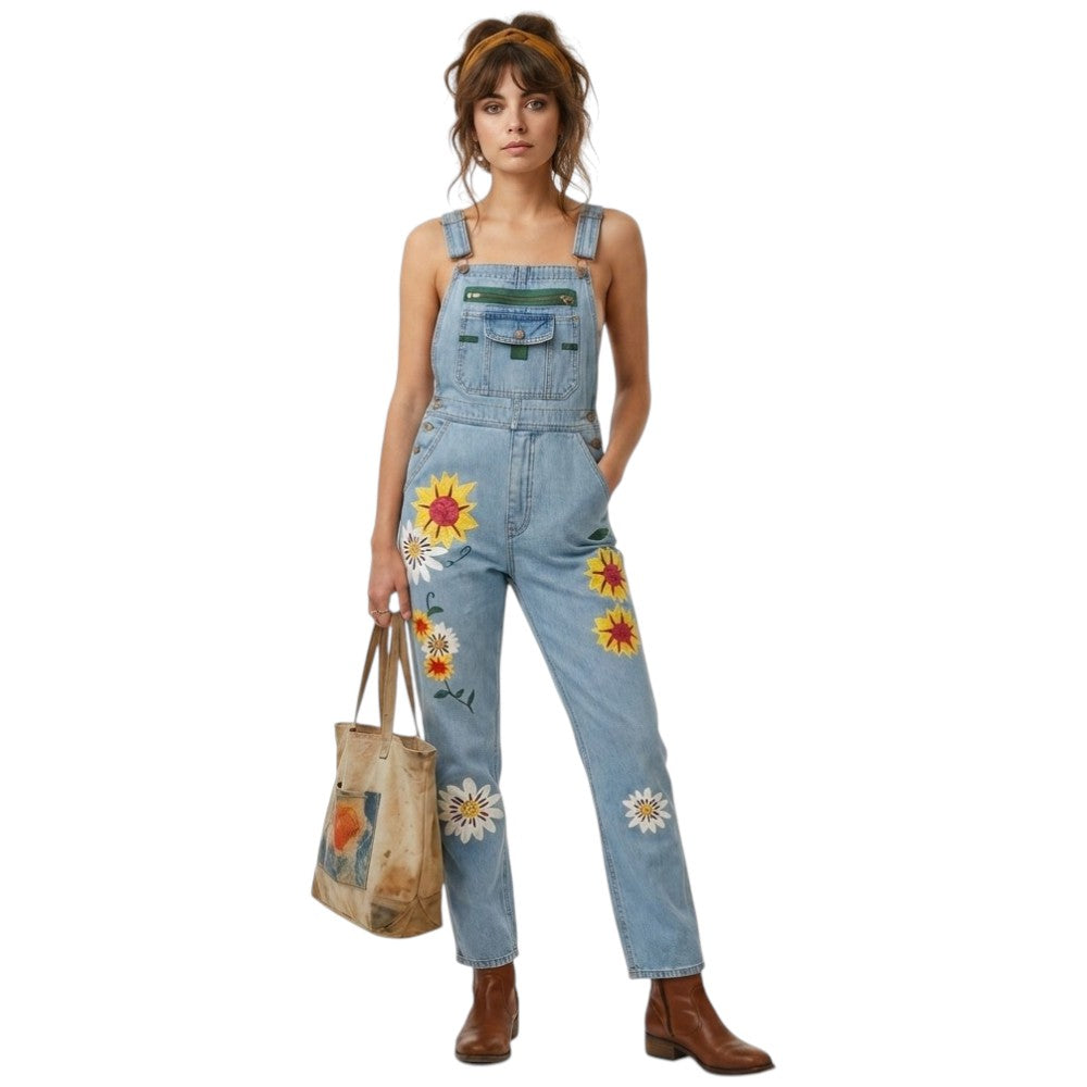 Salopette Jean Boho Florale