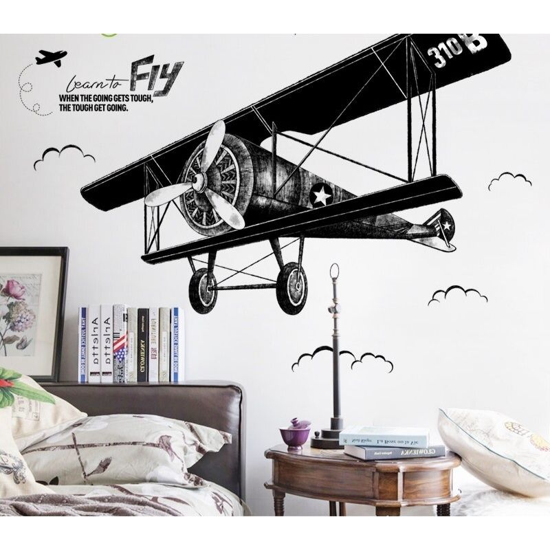 Stickers Avion Vintage