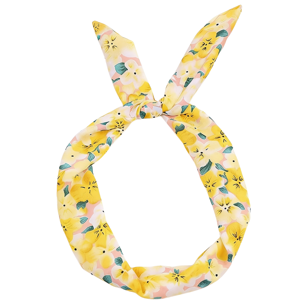 Bandeau Bohême Jaune à Fleurs